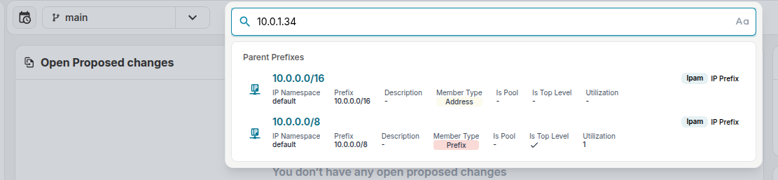 IPAM Search Anywhere
